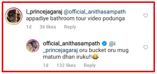 Anitha Sampath-Do this in your bathroom.. Anitha Sampath's answer to a fan who asked a question..!-oneindia news