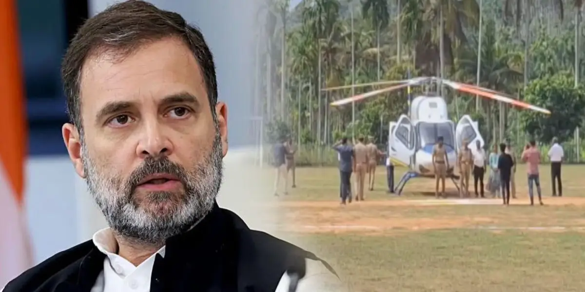 Rahul Gandhi helicopter flying take a look at!-oneindia news