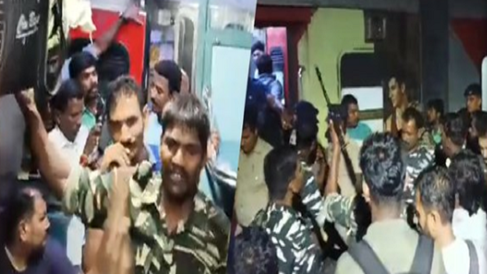 Cheran Express, Coimbatore Cheran Express... Protest at Jollarpet train station by soldiers who hit passengers with slippers!-oneindia news