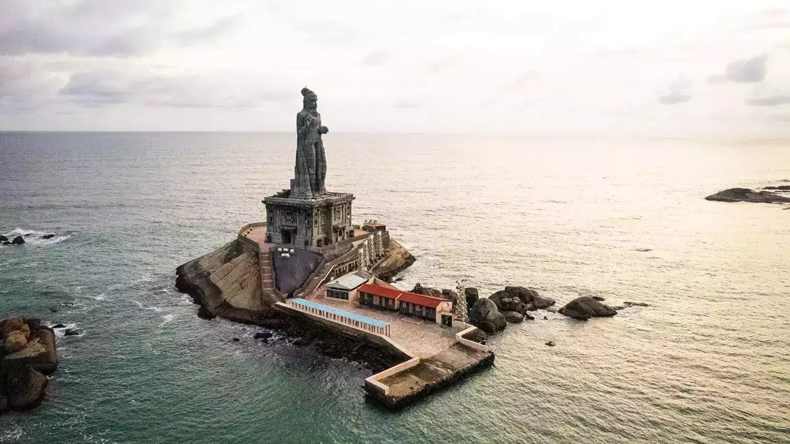 Kanyakumari Glass Bridge, Kanyakumari glass cage bridge opening soon!  - glass bridge between vivekananda mandapam and thiruvalluvar statue will be opened soon in kanyakumari-oneindia news