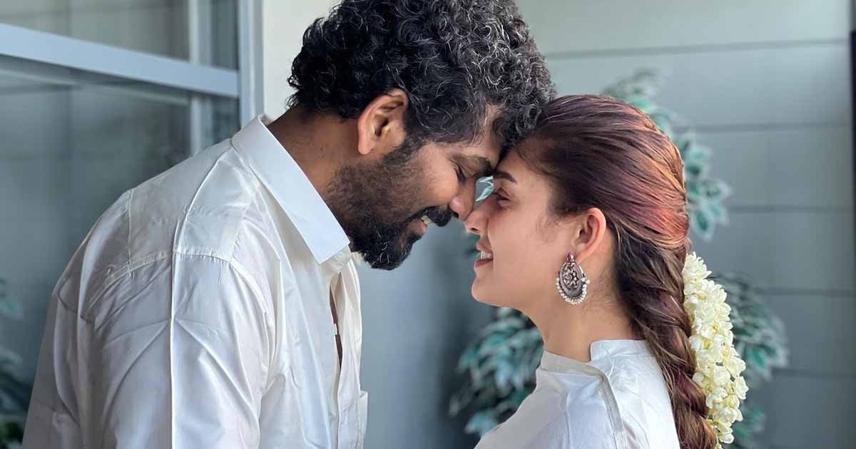 Troubled trouser.. Nayantara sitting like a monkey on her husband's chest..!  Viral video..!-oneindia news